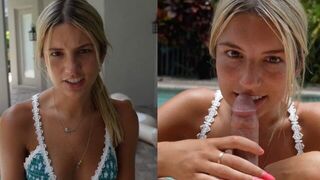 I slid my lips on his dick and it drove me crazy in the pool