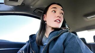 The petite brunette gets horny and needs to masturbate outdoors