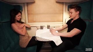 A girl got fucked on the train by a huge dick