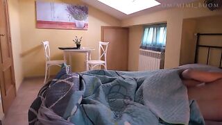 A couple has a gentle sex morning to wake him up - Mimi Boom