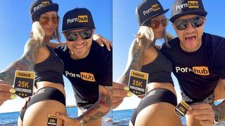 Outdoor sex celebration for reaching 25k subscribers on Pornhub by Owiaxks