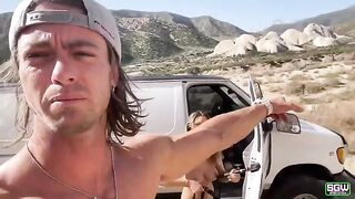 A couple went on a wild road trip to California and got frisky