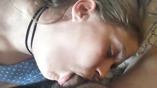 She gets multiple orgasms, I cum in her mouth - intense feeding