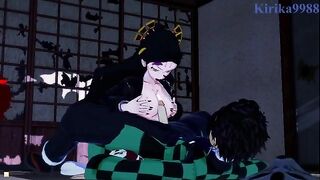 Daki, the demon from Demon Slayer, gets horny and craves some intense action