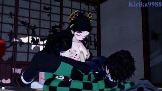 Daki, the demon from Demon Slayer, gets horny and craves some intense action