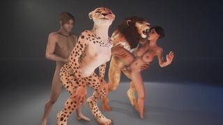 Big Cock Monster Orgy: Furry attack! in 3D Wild Life action