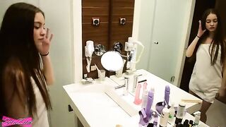 Home made sex video of cute teen SolaZola getting fucked in the shower