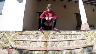 The epic compilation of long piss with sexy girls, including Megan Rain, in public